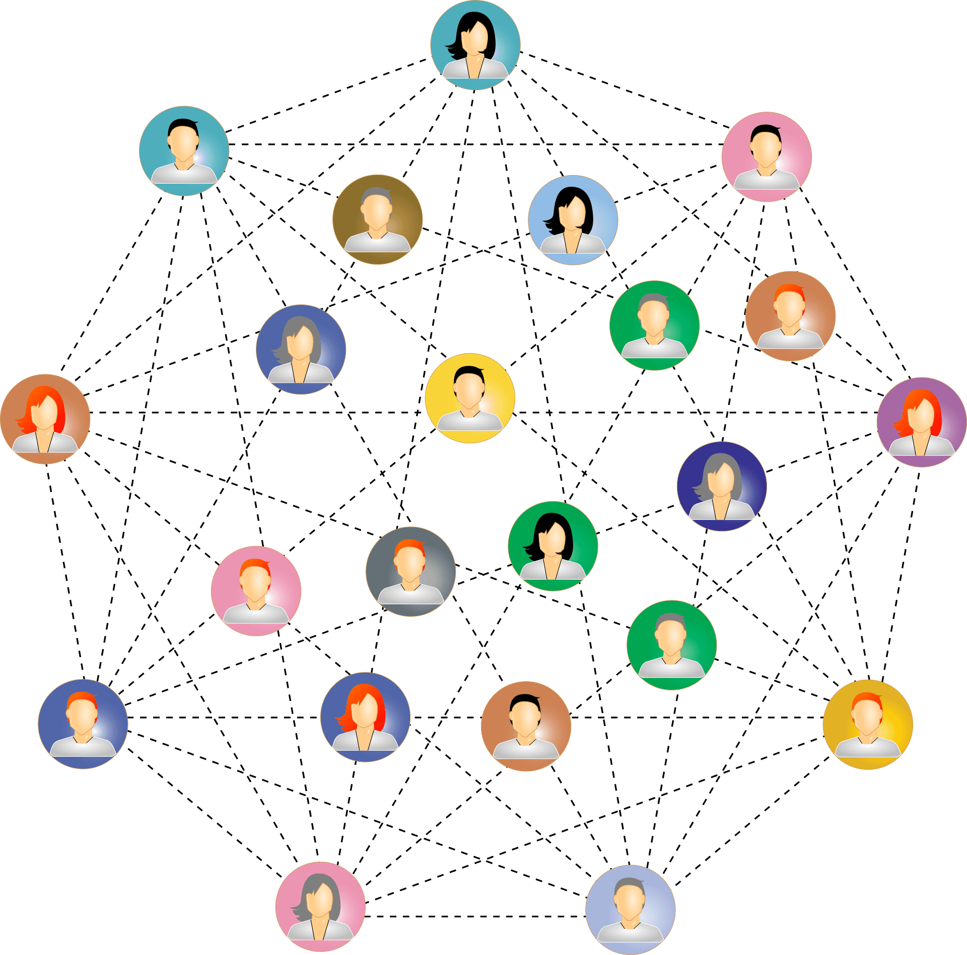 human network illustration